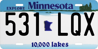 MN license plate 531LQX