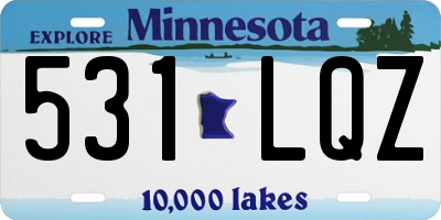 MN license plate 531LQZ