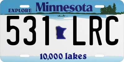 MN license plate 531LRC