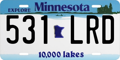 MN license plate 531LRD