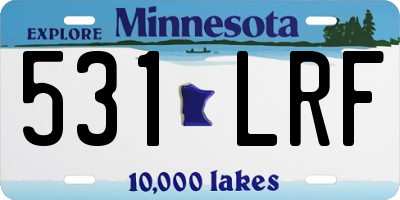 MN license plate 531LRF