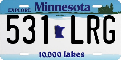MN license plate 531LRG