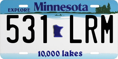 MN license plate 531LRM
