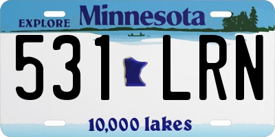 MN license plate 531LRN