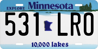 MN license plate 531LRO