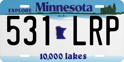 MN license plate 531LRP