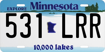 MN license plate 531LRR