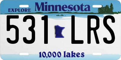MN license plate 531LRS