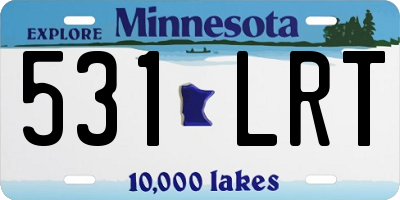 MN license plate 531LRT