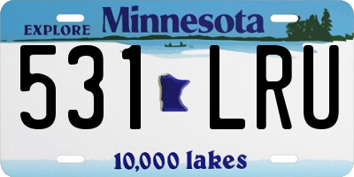 MN license plate 531LRU