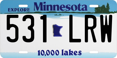 MN license plate 531LRW