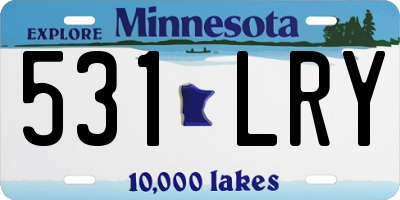 MN license plate 531LRY