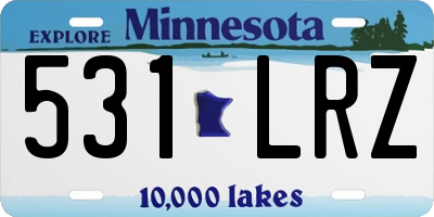 MN license plate 531LRZ