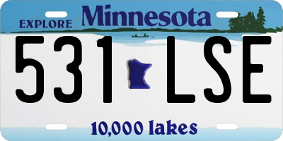 MN license plate 531LSE