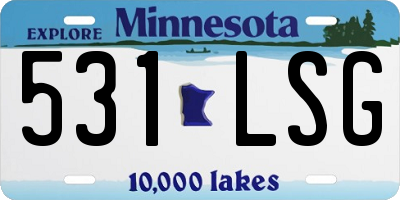 MN license plate 531LSG