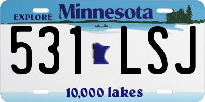 MN license plate 531LSJ
