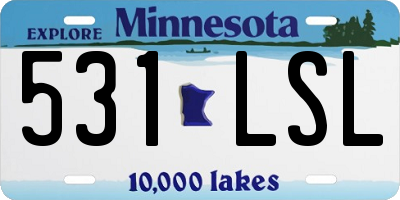 MN license plate 531LSL