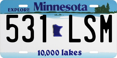 MN license plate 531LSM