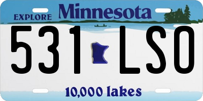 MN license plate 531LSO