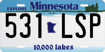 MN license plate 531LSP
