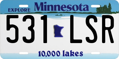 MN license plate 531LSR