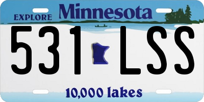 MN license plate 531LSS