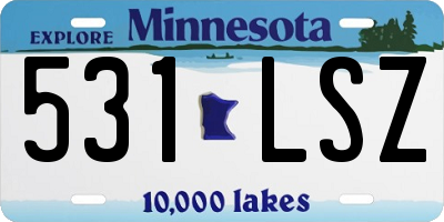 MN license plate 531LSZ