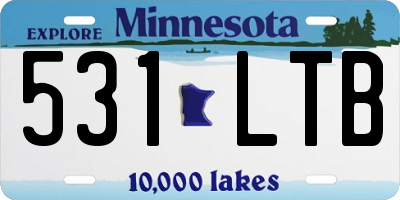 MN license plate 531LTB