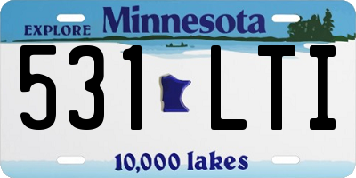 MN license plate 531LTI