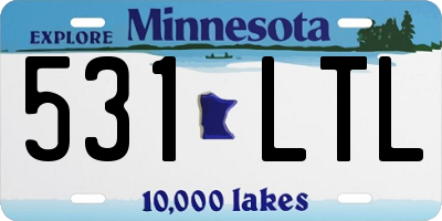 MN license plate 531LTL