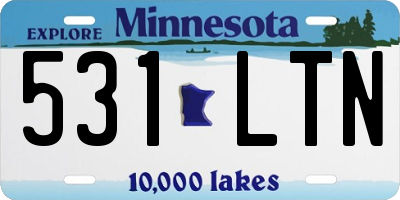 MN license plate 531LTN