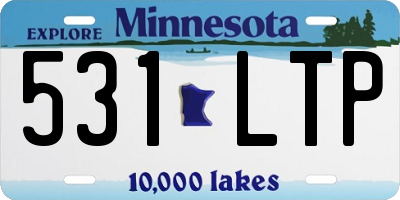 MN license plate 531LTP
