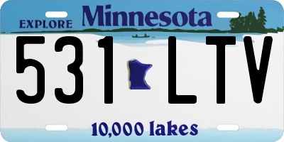 MN license plate 531LTV