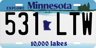 MN license plate 531LTW
