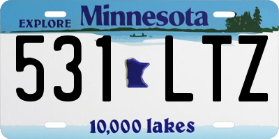MN license plate 531LTZ