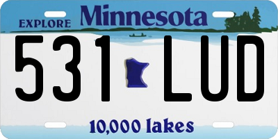 MN license plate 531LUD
