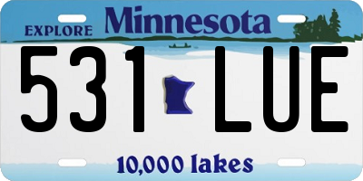 MN license plate 531LUE