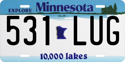 MN license plate 531LUG
