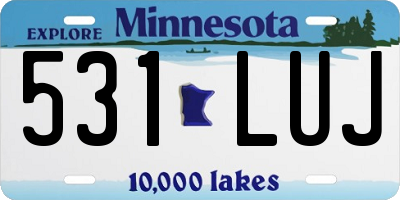 MN license plate 531LUJ