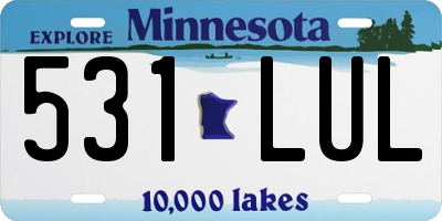 MN license plate 531LUL