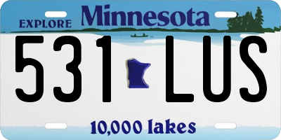 MN license plate 531LUS