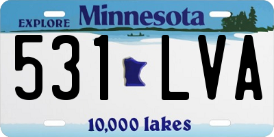MN license plate 531LVA