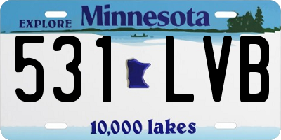 MN license plate 531LVB