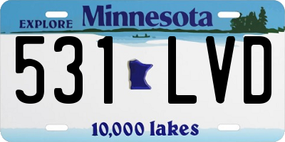MN license plate 531LVD