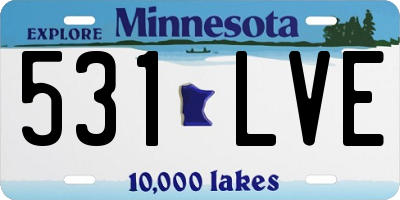 MN license plate 531LVE
