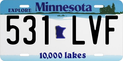 MN license plate 531LVF