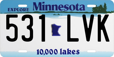 MN license plate 531LVK