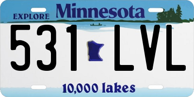 MN license plate 531LVL