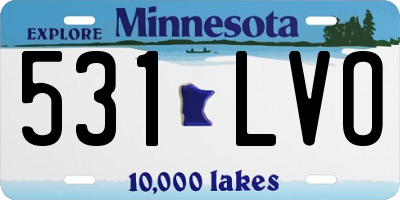 MN license plate 531LVO
