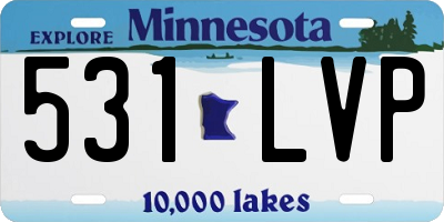 MN license plate 531LVP